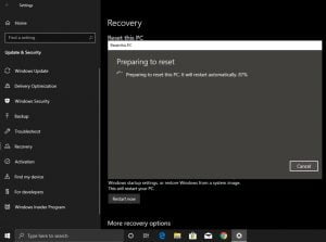 how to reset computer to factory settings