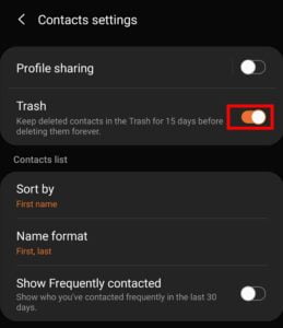 Samsung Contacts App Gets "Trash" feature with Android 10 (One UI 2.0)