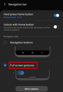 How to Activate Full-Screen Gestures on Samsung Android 10 ( One UI 2)