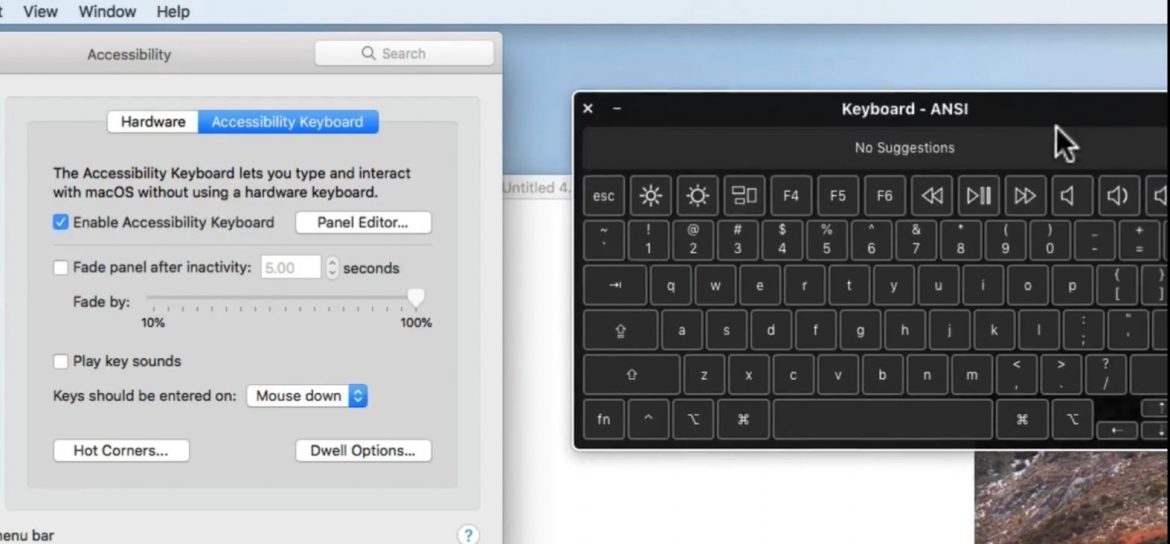 how to get on screen keyboard mac