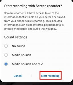 How to Screen Record Games on Samsung without Games Launcher