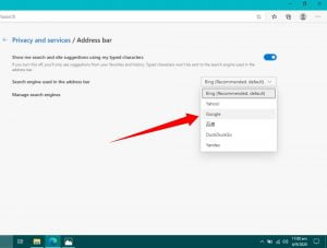 How to Change the Default Search Engine on Microsoft Edge on Windows