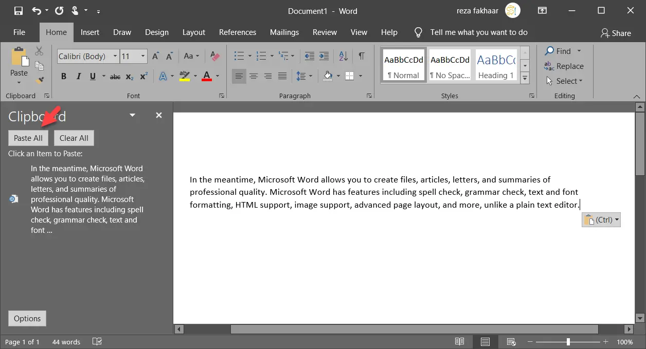Microsoft Word Clipboard: How to Access & Use? Windows 10/11