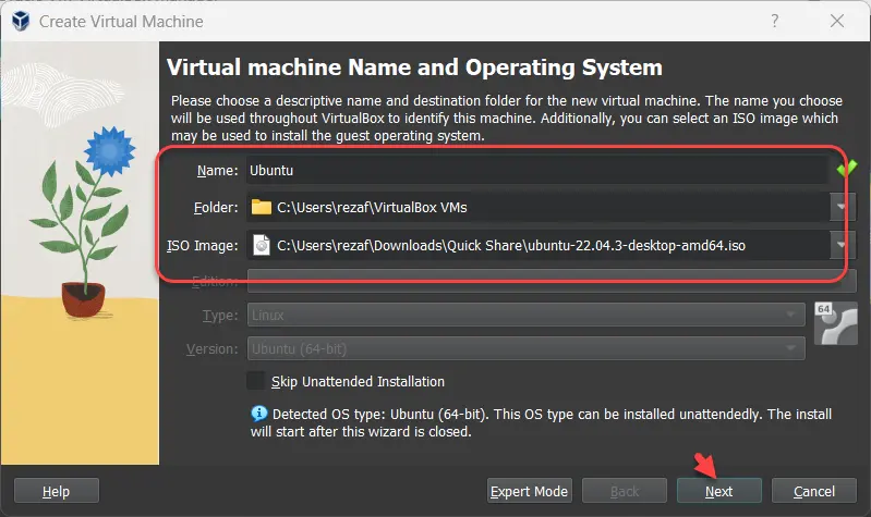 Creating a New Virtual Machine to Install Ubuntu Linux