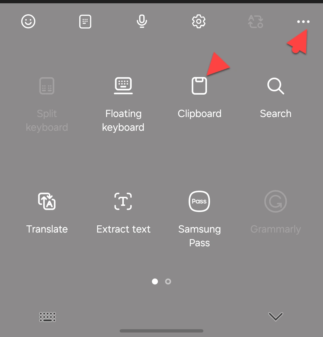 Access Clipboard on Samsung Within the Samsung Keyboard 