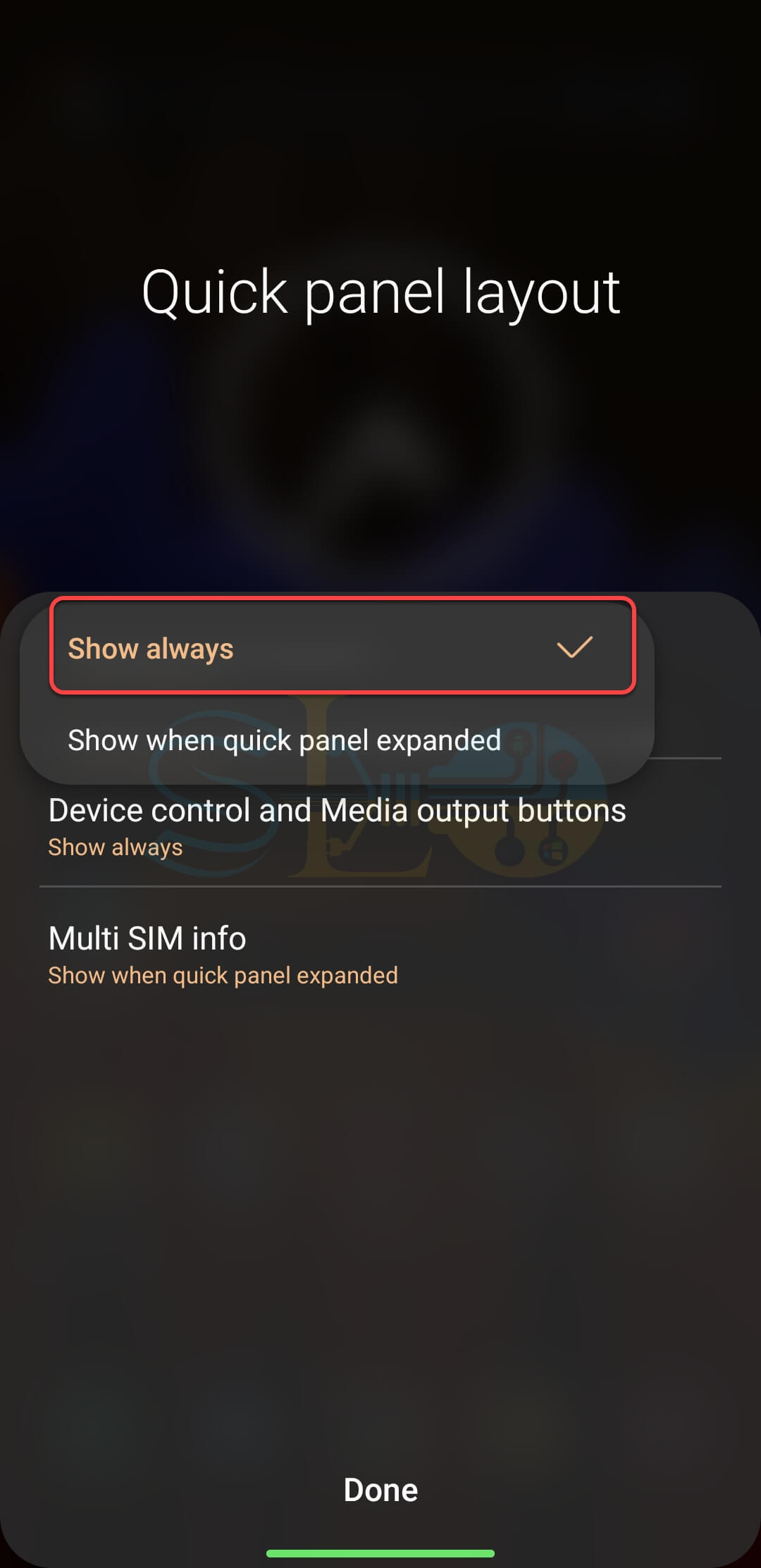 How to get brightness slider in notification Bar Samsung Android 12