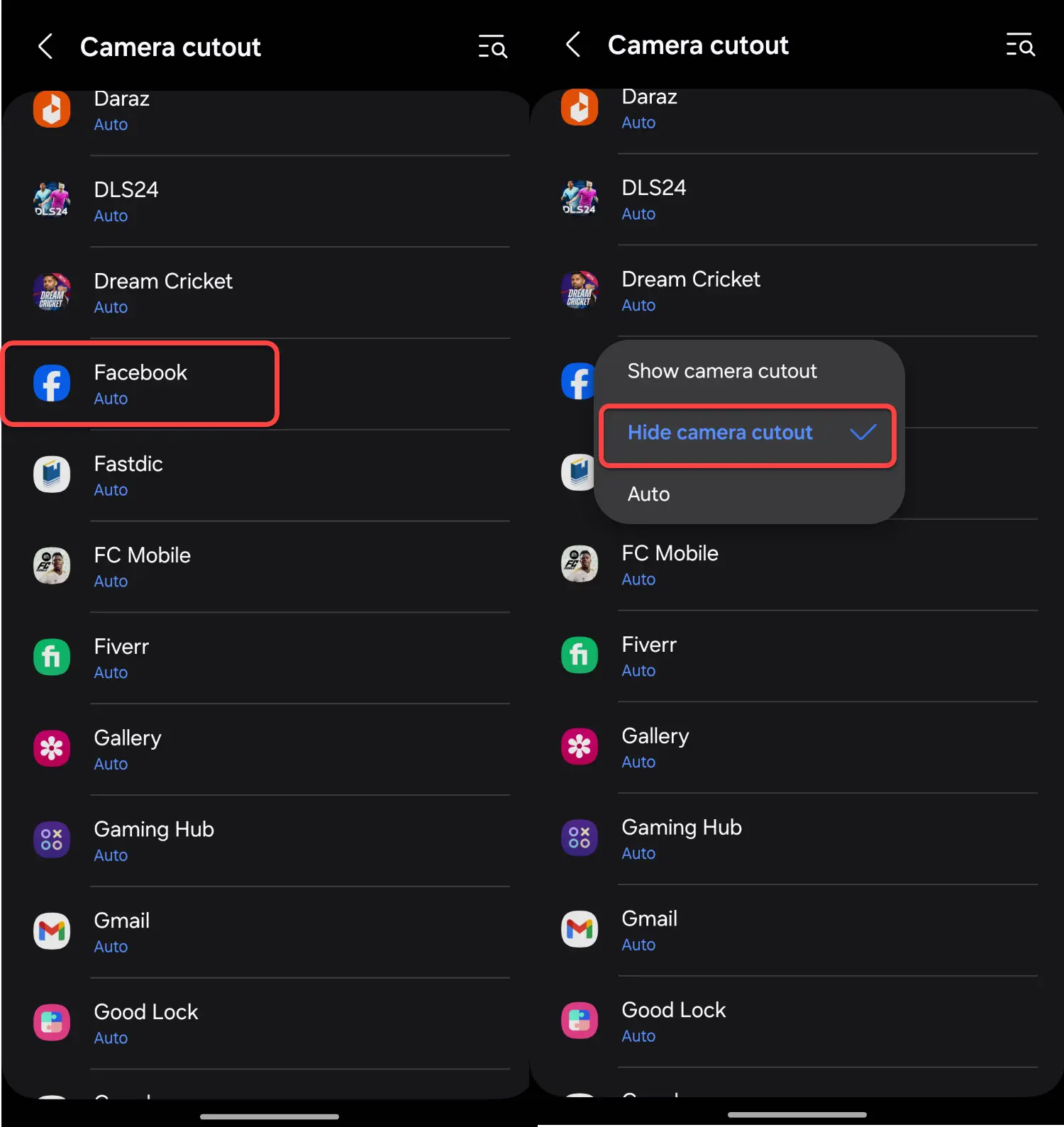 How to Hide Camera Cutout on Galaxy S23, S22 & etc [Android 14]