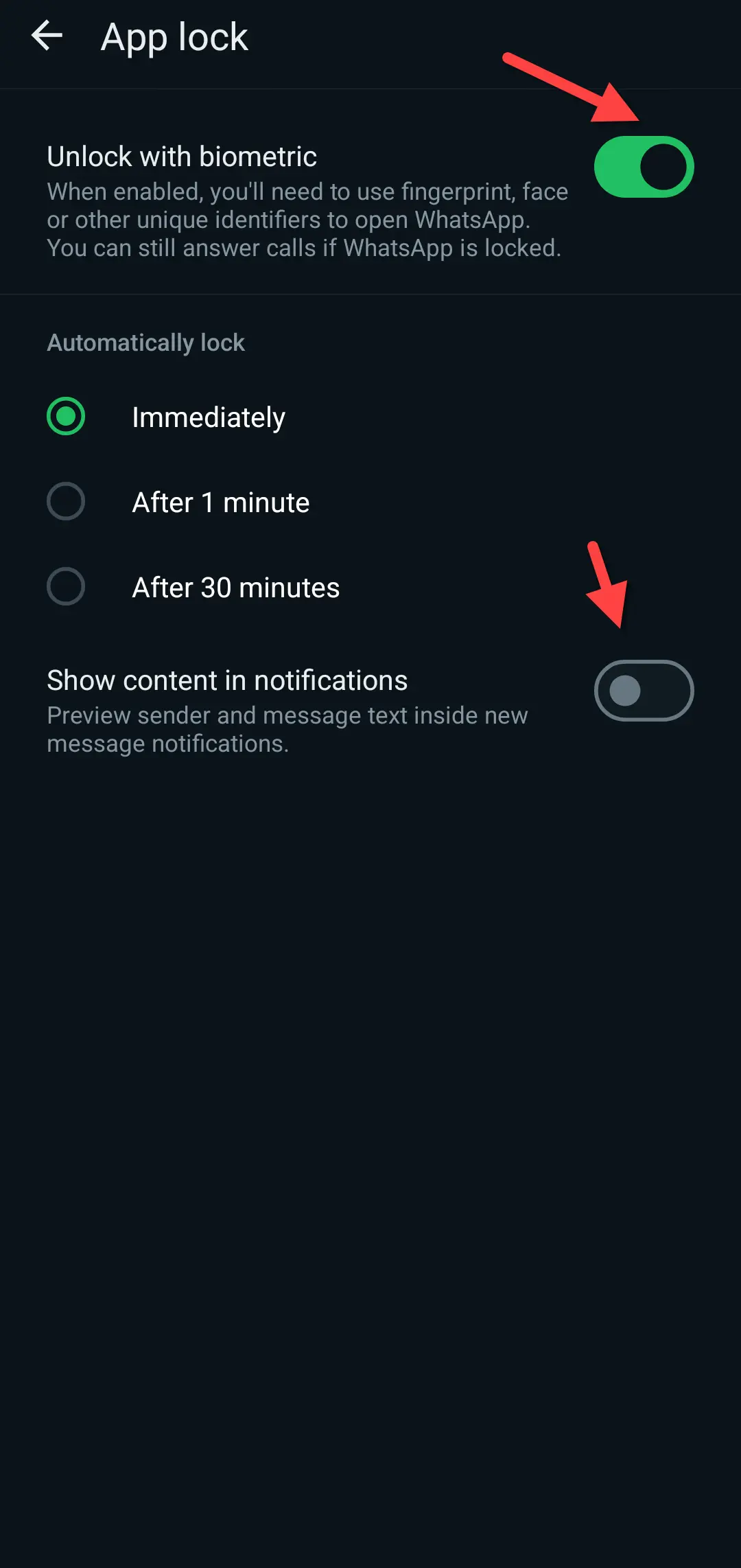 How to Hide WhatsApp Message Content Notification Bar Samsung