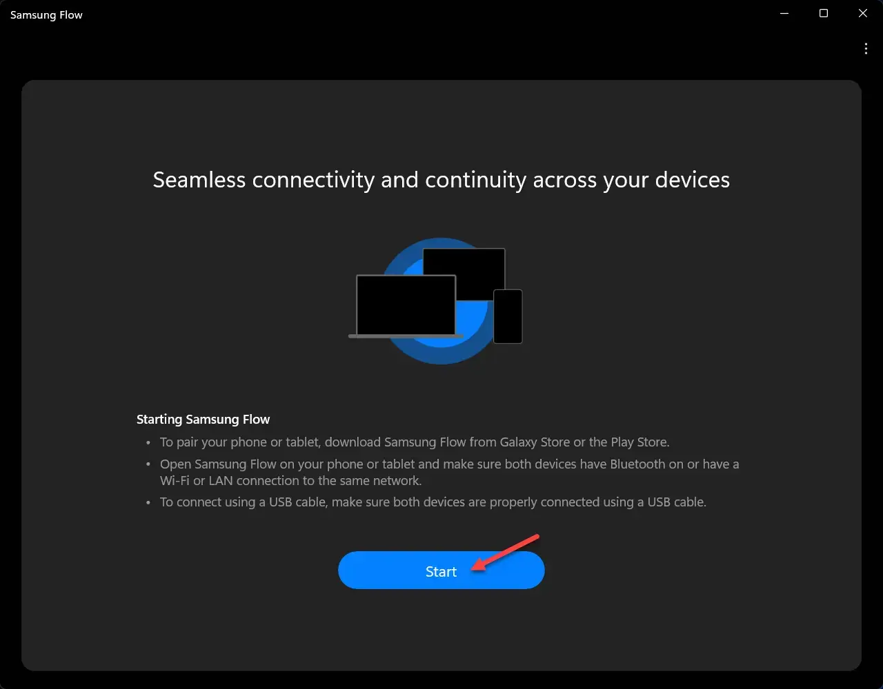 How to Install Samsung Flow on Windows 11 without windows store