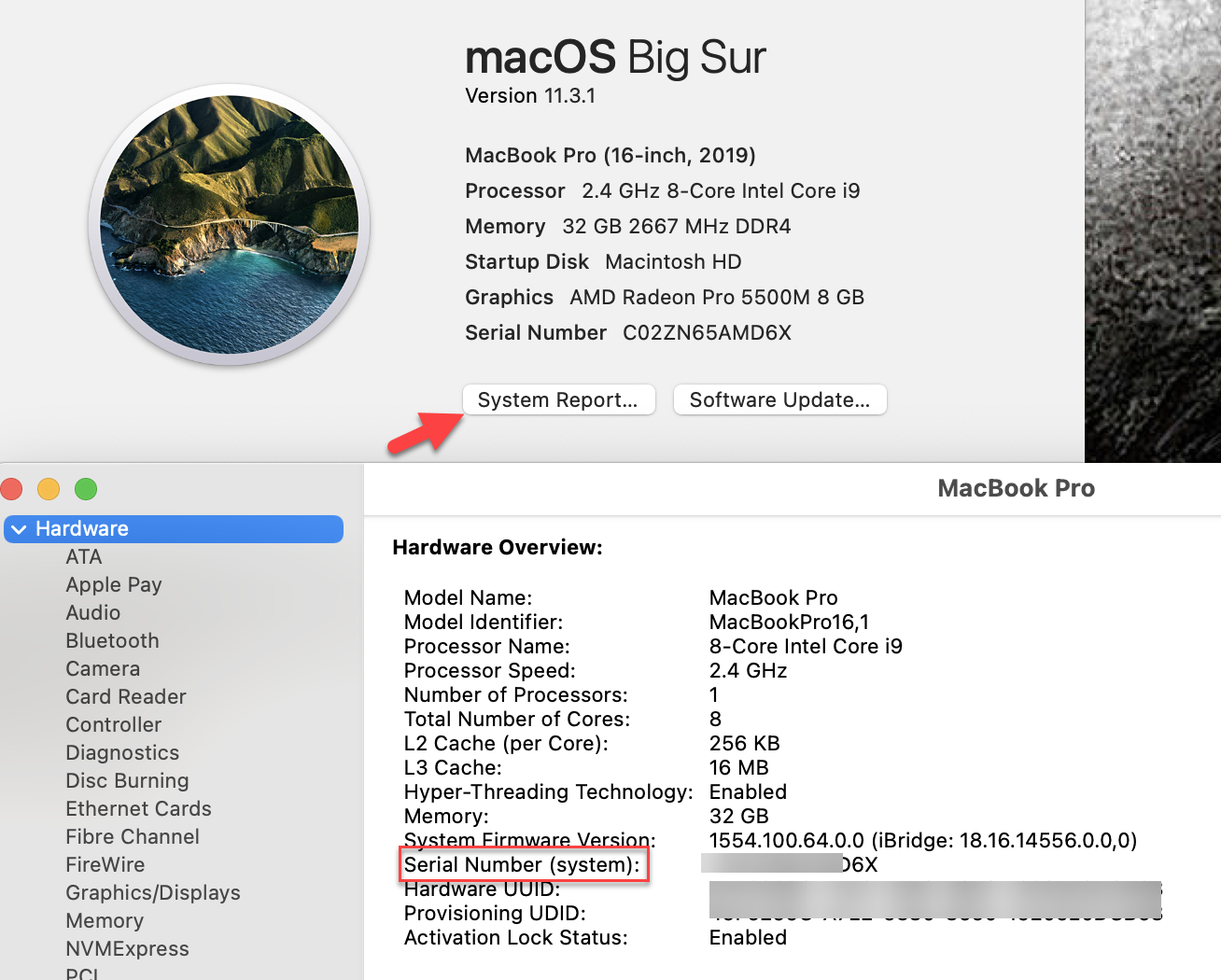 macbook pro serial number search