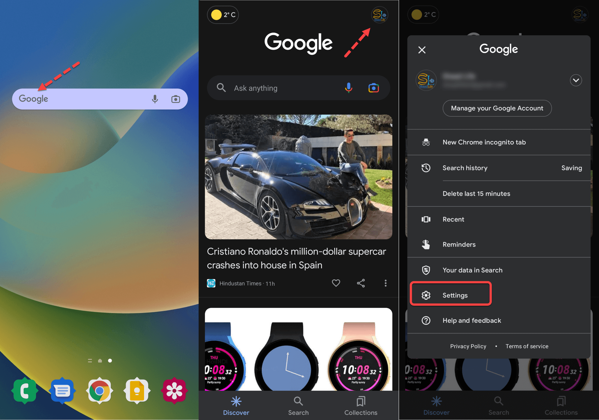Personalize the Google Search Bar Widget on Samsung Galaxy Phone