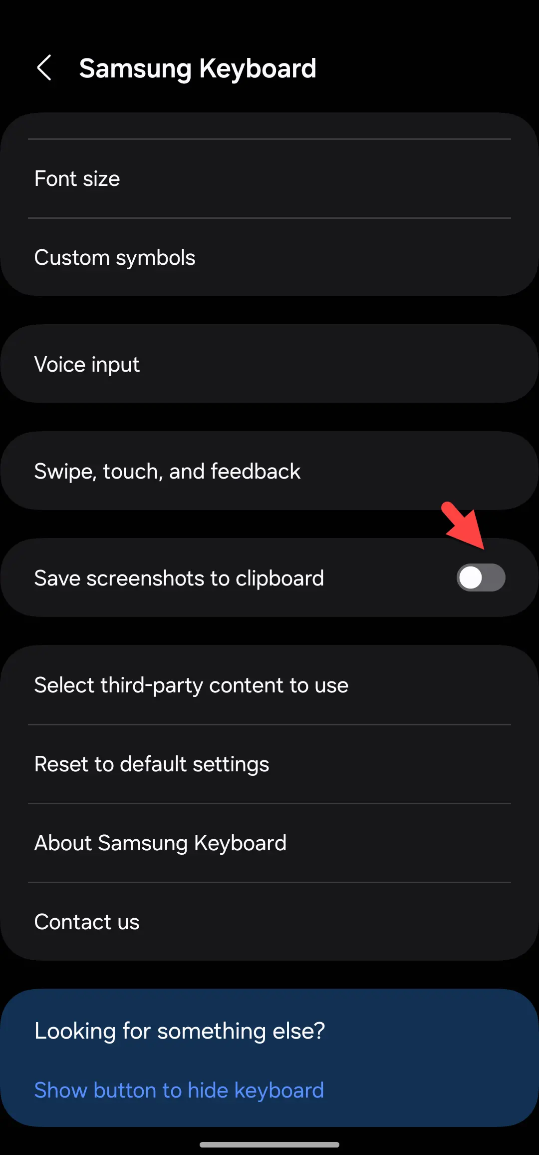 Stop Screenshots From Being Saved to the Clipboard on Samsung