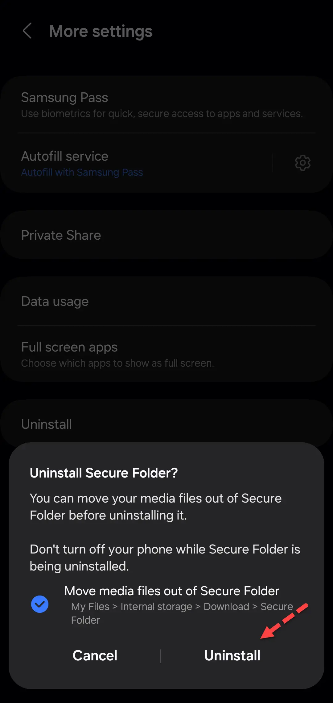 How to Uninstall Secure Folder on Samsung Galaxy [One UI 6.1]