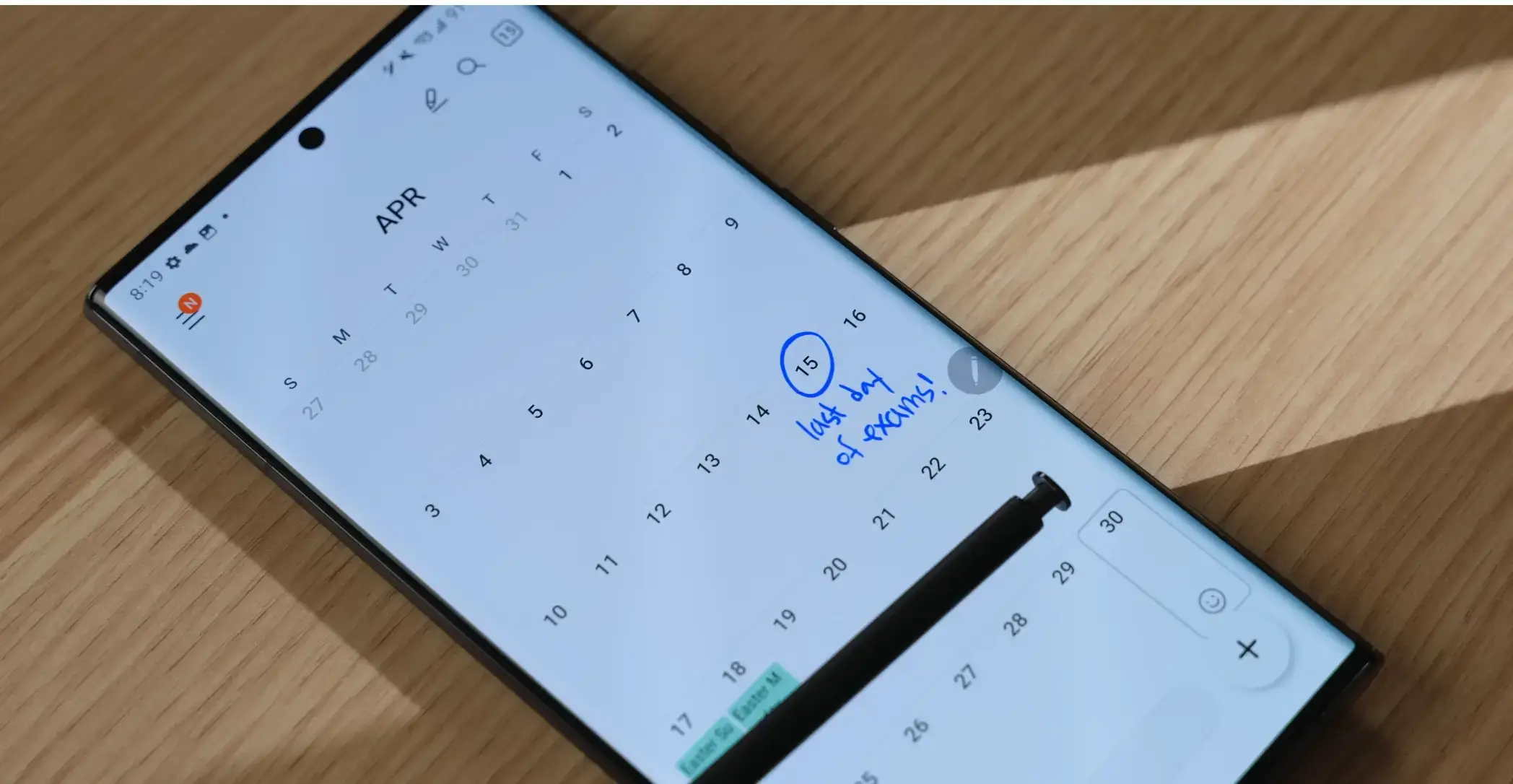 How to Write on Calendar on Samsung S23/S22 Ultra With S Pen